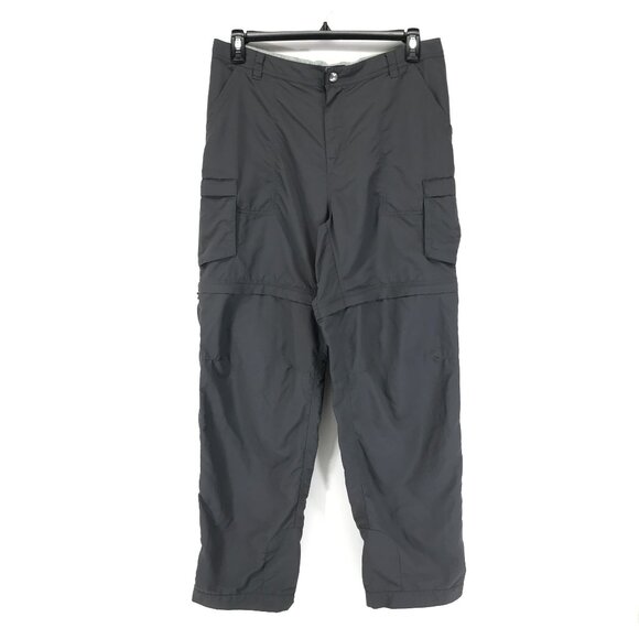REI Classic Sahara Convertible Pants Women's Plus Size 14 Gray Cargo Hiking - Picture 1 of 12